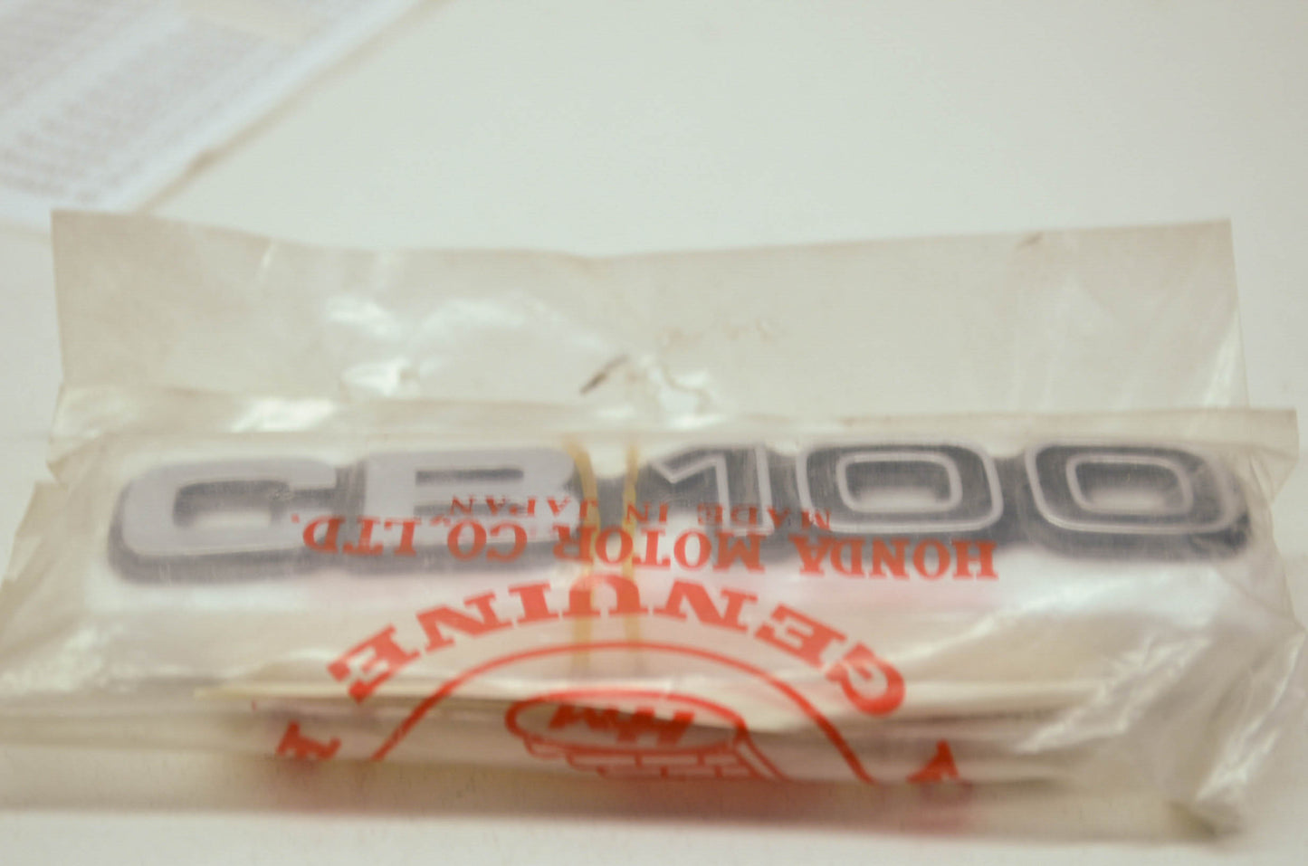 OEM Honda 87128-107-780 Side Cover Emblem A NOS