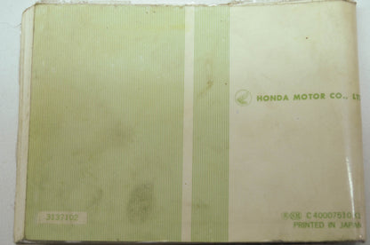 NEW OEM Honda 1976 GL1000 Owners Manual NOS