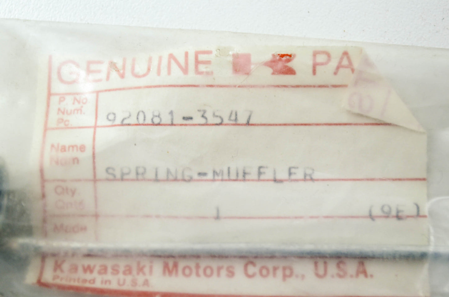NEW OEM Kawasaki Exhaust Spring NOS