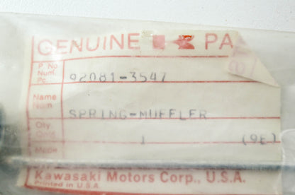 NEW OEM Kawasaki Exhaust Spring NOS