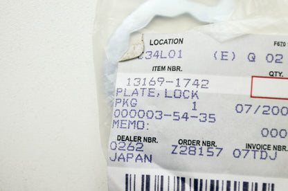 OEM Kawasaki 13169-1742 Lock Plate NOS