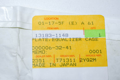 OEM Kawasaki 13183-1148 Equalizer Case Plate NOS
