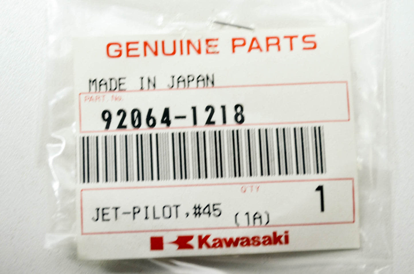 OEM Kawasaki 92064-1218 Pilot Jet #45 NOS