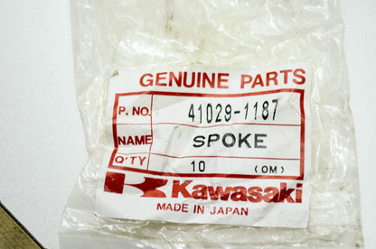 OEM Kawasaki 41029-1187 Left Hand Rear Inner Spoke 158 Qty 3 NOS