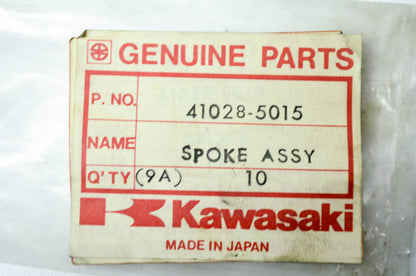 OEM Kawasaki 41028-5015 Front Outer Left Spoke Assembly Qty 4 NOS