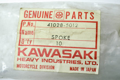 OEM Kawasaki 41028-5012 Front Outer Left Spoke Assembly Qty 8 NOS