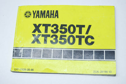 Yamaha XT350T/XT350TC Owners Manual
