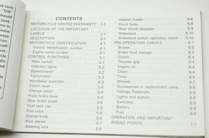 Yamaha XT350T/XT350TC Owners Manual