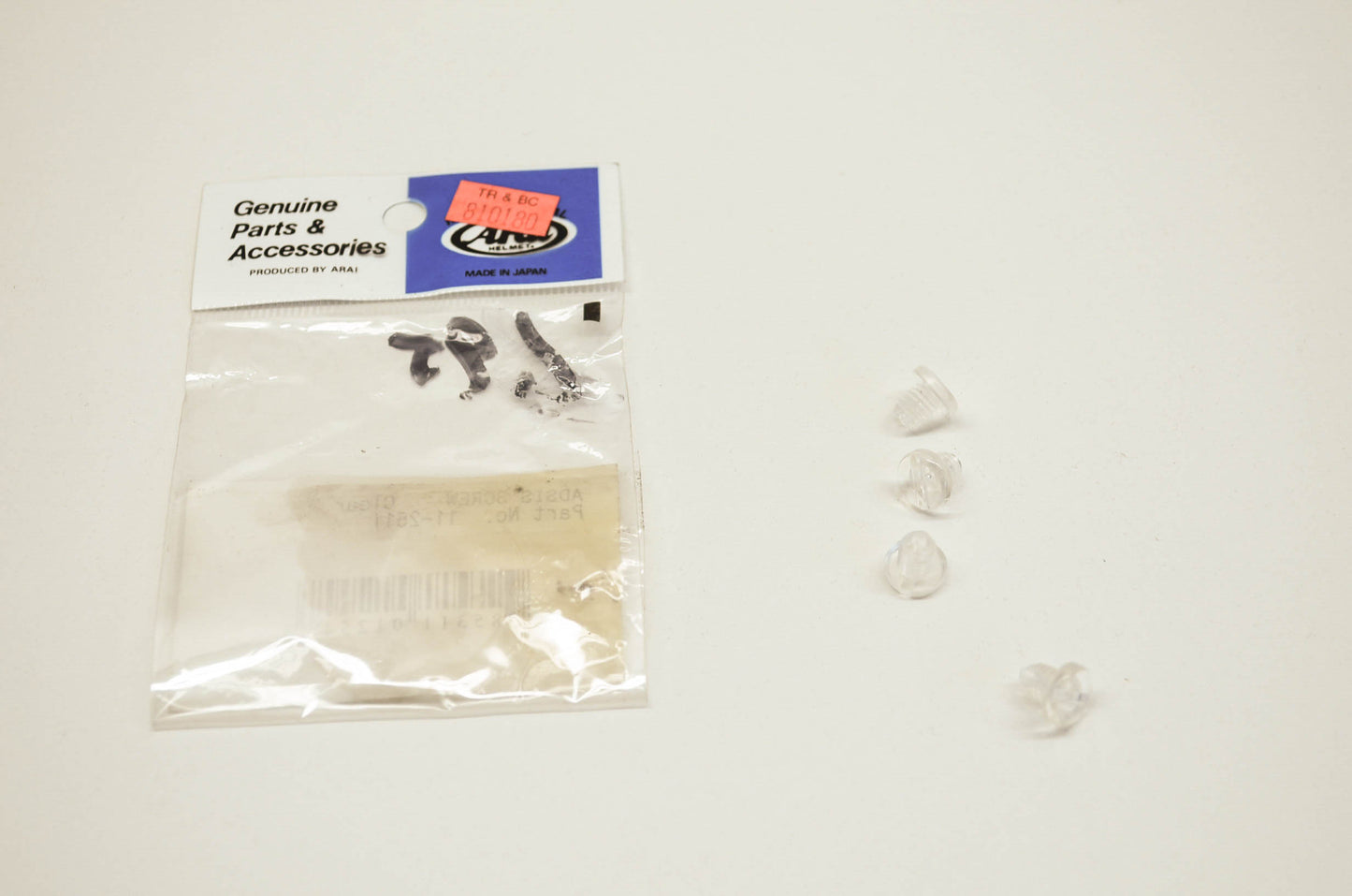 Clear Screws Qty 4 NOS