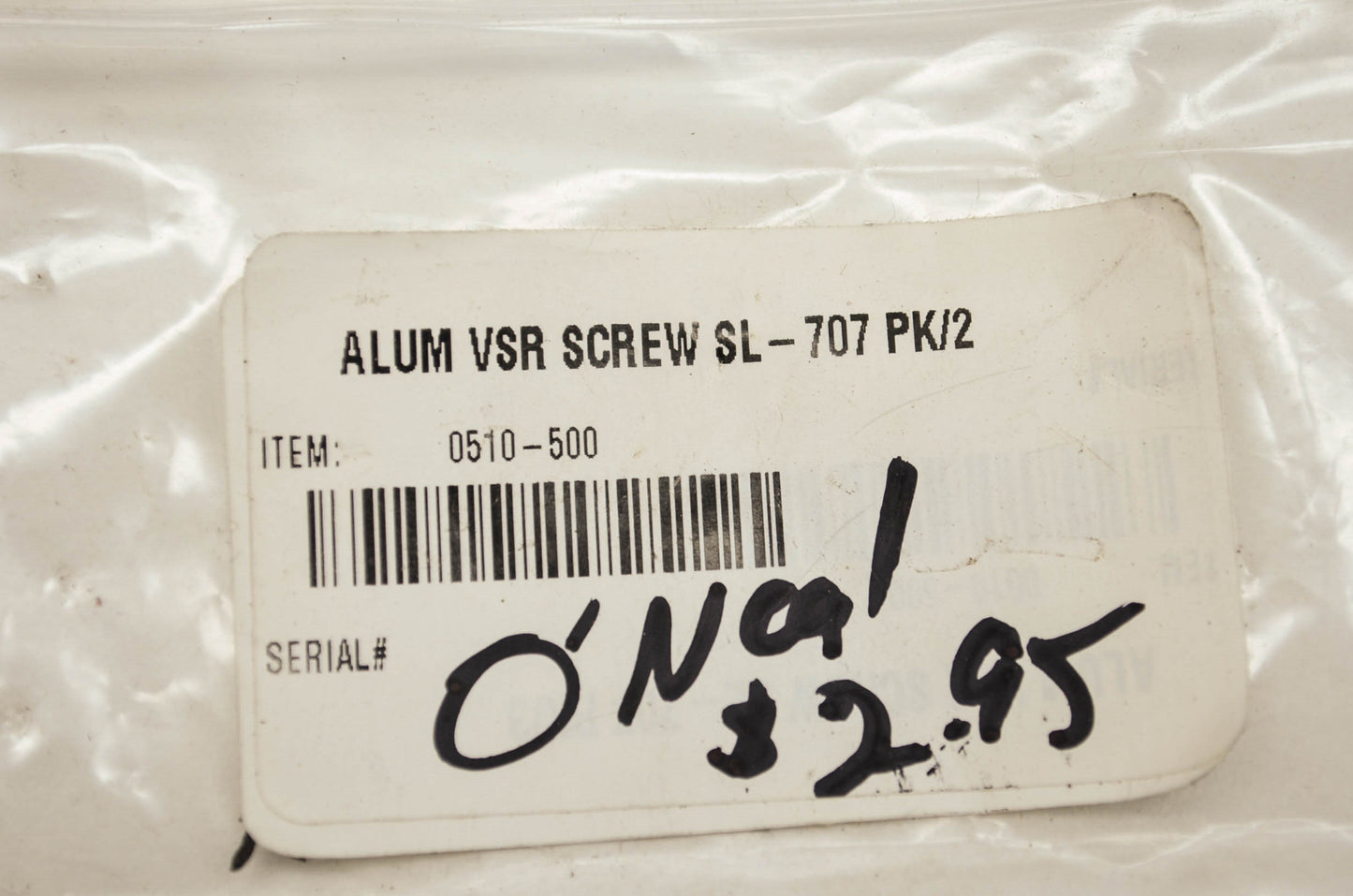 Alum VSR Screws Qty 2 NOS