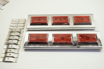 New Nite Light Three Light Bar Saddlebag Guards NOS