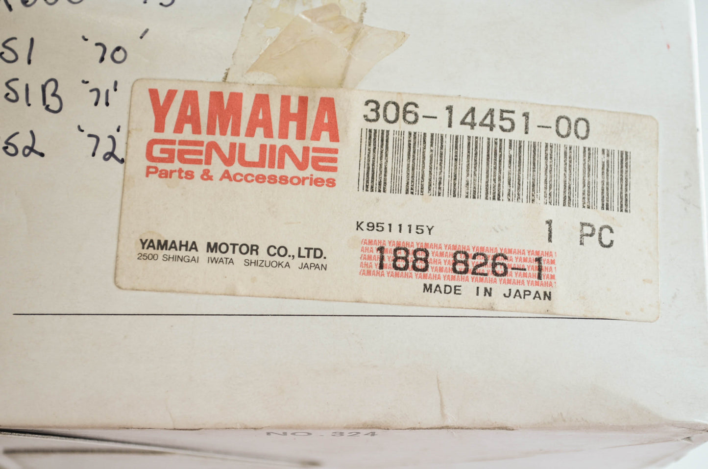 OEM Yamaha 306-14451-00-00 Air Cleaner Element NOS