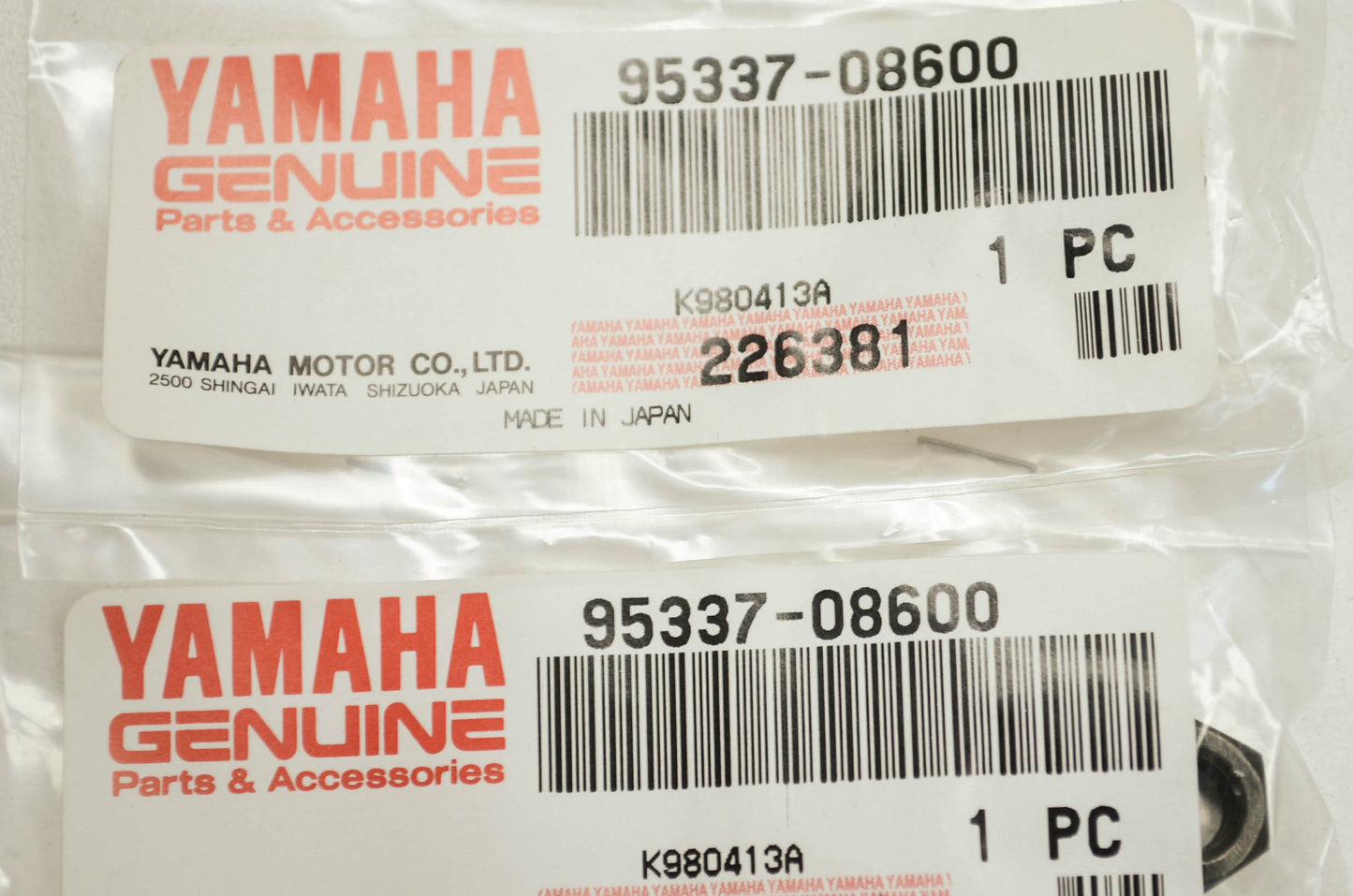 OEM Yamaha 95337-08600-00 Nut (6TA) Qty 2 NOS