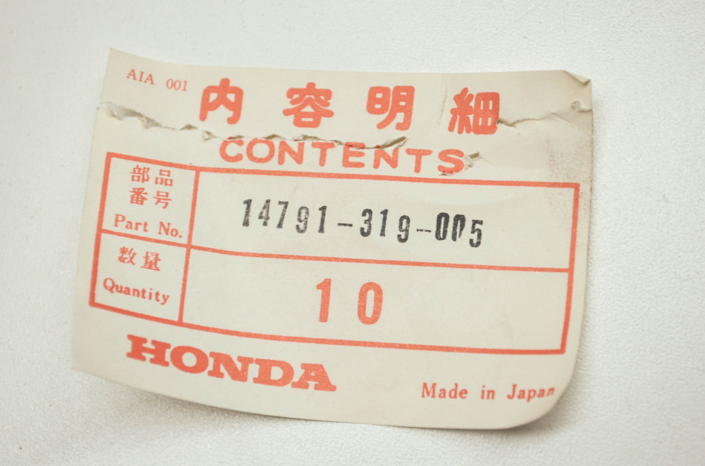 OEM Honda 14791-319-005 Cap NOS