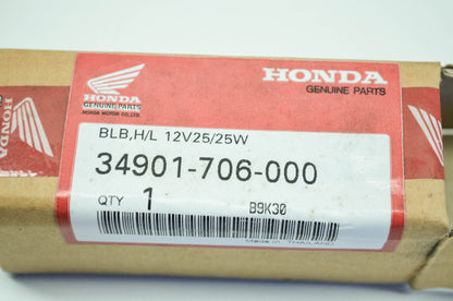 OEM Honda 34901-706-000 Bulb (12V25/25W) NOS