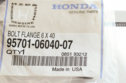 OEM Honda 95701-06040-07 Flange Bolt (6X40) NOS