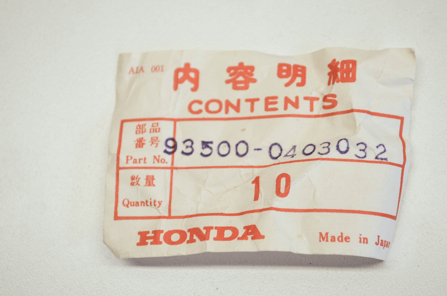 New OEM 10x Honda Screw 10 screws in this lot NOS