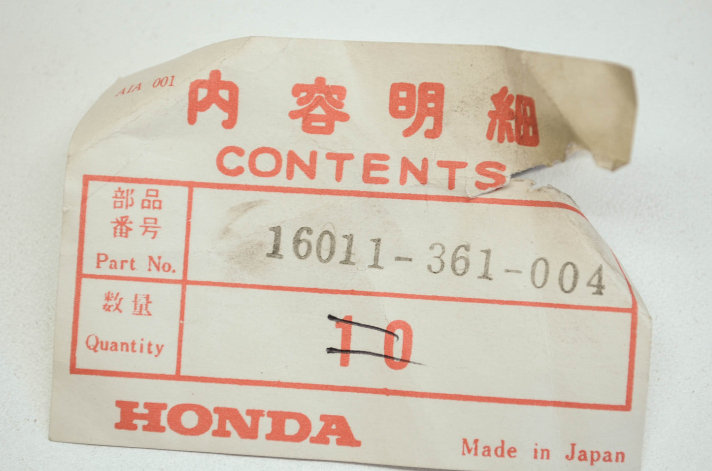 OEM Honda 16011-361-004 Float Valve Set NOS