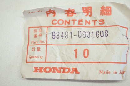 OEM Honda 93491-0601608 Washer Bolt 6X16 Qty 10 NOS