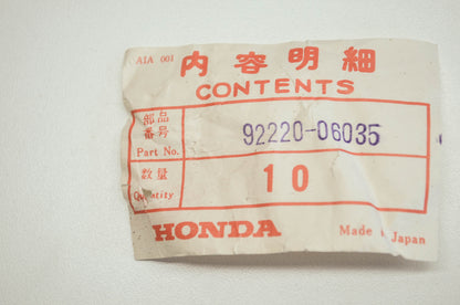OEM Honda 92220-06035 Hex Bolt (6X35) Qty 10 NOS