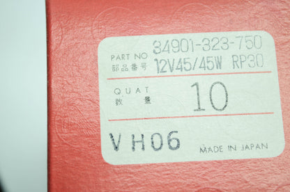OEM Honda 34901-323-750 Bulb (12V45/45W) NOS
