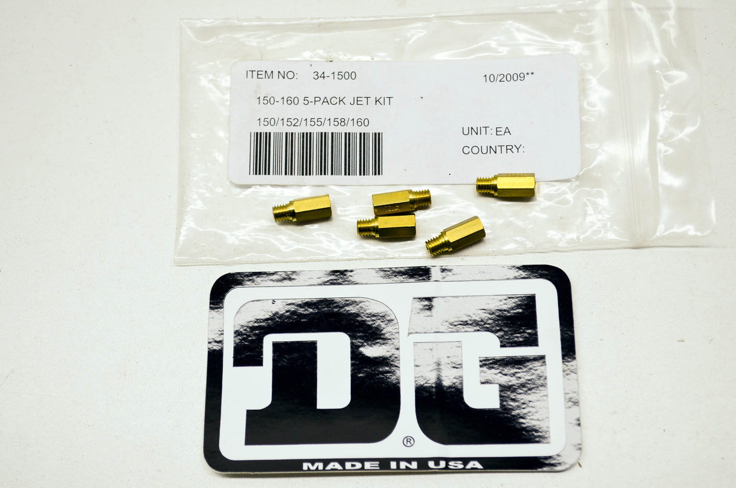 New NEW DG 150-160 Jet Kit Qty 5 NOS 34-1500 NOS