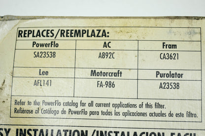 New PowerFlo Air Filter Subaru NOS
