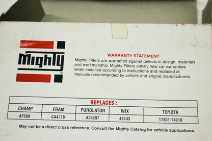 New Mighty Air Filter Replaces Champ AF360 Fram CA4778 Purolator A24297 WIX 4624
