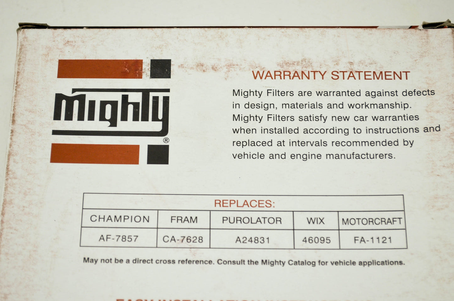 New Mighty Air Filter Replaces Champion AF-7857 Fram CA-7628 Purolator A24831 WI