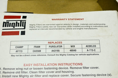New Mighty Air Filter Replaces Champ AF773 Fram CA3588 Purolator A43195 WIX 4604
