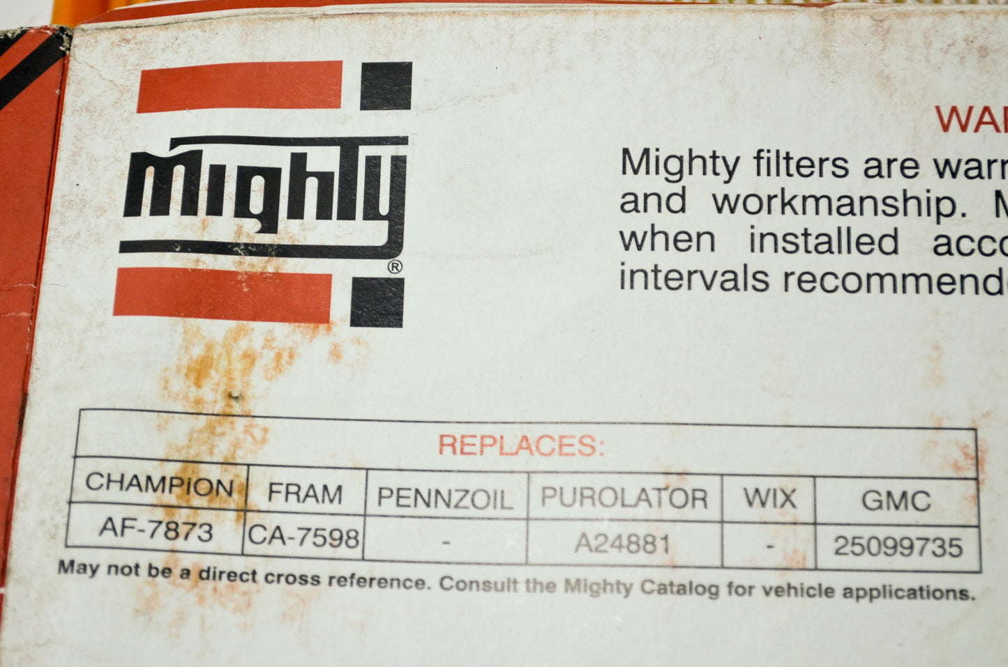 New Mighty Air Filter Replaces Champion AF-7873 Fram CA-7598 Purolator A24881 GM
