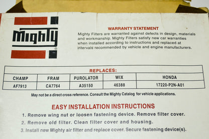 New Mighty Air Filter Replaces Champ AF7913 Fram CA7764 Purolator A35150 WIX 463