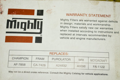 New Mighty Air Filter Replaces Champion AF-7858 Fram CA-7428 Purolator A24832 WI