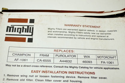 New Mighty Air Filter Replaces Champion AF-1061 Fram CA-6555 Purolator A44632 WI