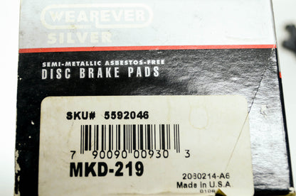 New Wearever Silver Premium Semi-Metallic Disc Brake Pads NOS