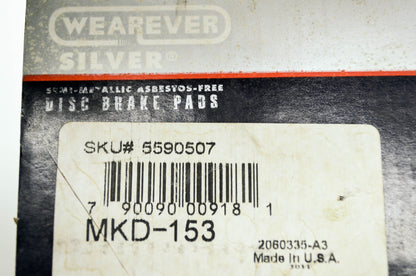 New Wearever Silver Premium Semi-Metallic Disc Brake Pads NOS
