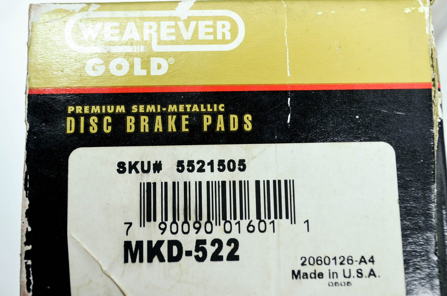 New Wearever Gold Premium Semi-Metallic Disc Brake Pads NOS