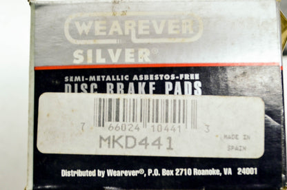 New Wearever Silver Premium Semi-Metallic Disc Brake Pads NOS