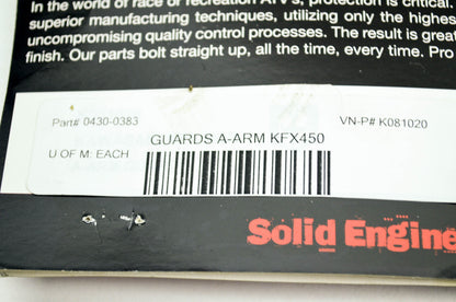 New Pro Armor A-Arm Skid Plates KFX450R NOS