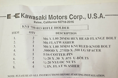 OEM Kawasaki KVF750-013 Gun Boot Mount NOS