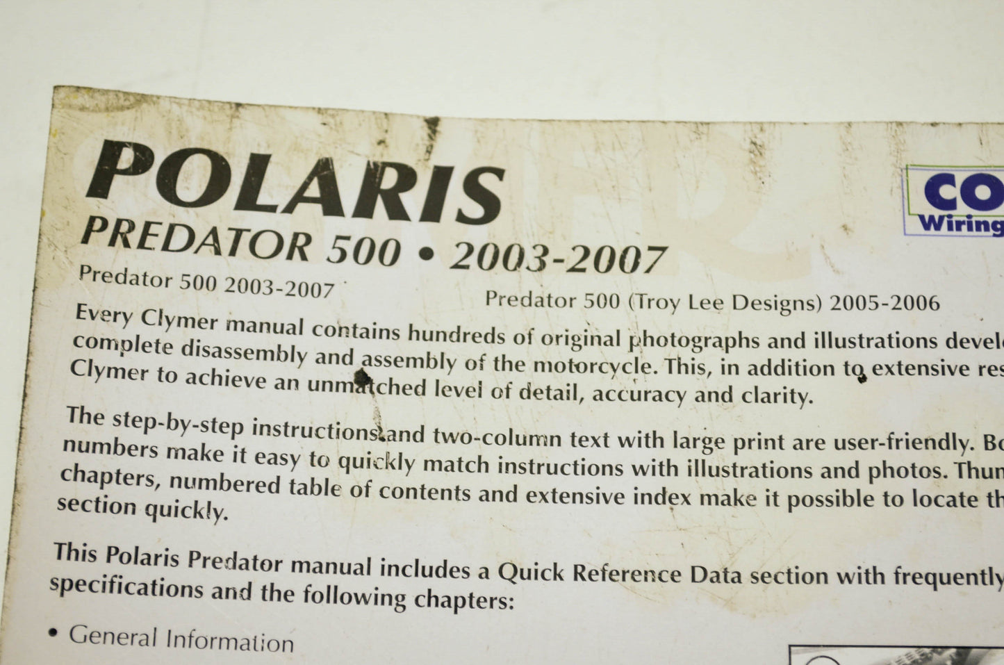 Clymer Polaris Predator 500 03-07 Service Manual
