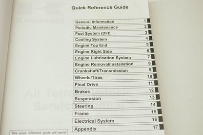 Kawasaki KFX450R Service Manual