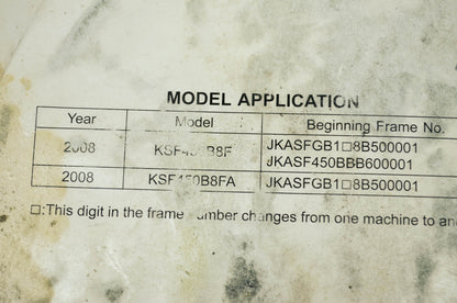 Kawasaki KFX450R Service Manual