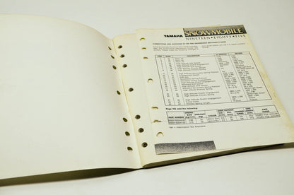 Yamaha 1985 Snowmobile Mechanic's Guide