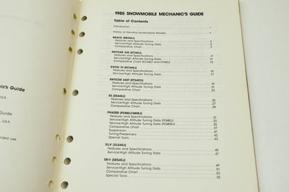 Yamaha 1985 Snowmobile Mechanic's Guide