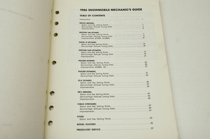 Yamaha 1986 Snowmobile Mechanic's Guide