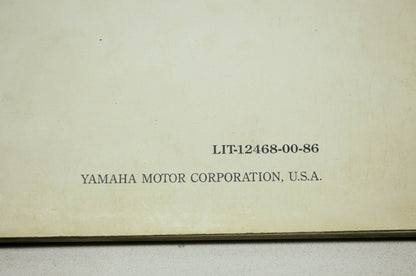 Yamaha 1986 Snowmobile Mechanic's Guide