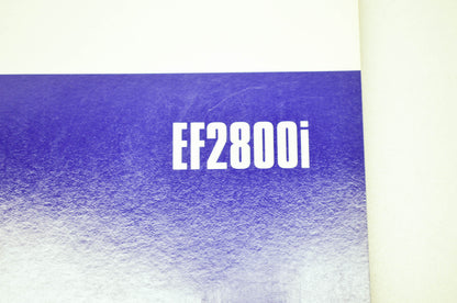 Yamaha EF2800i Generator Service Manual