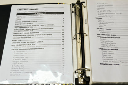 Bombardier 2003 DS650 Baja Operator's Guide & Safety Handbook
