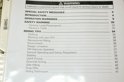Bombardier 2003 DS650 Baja Operator's Guide & Safety Handbook